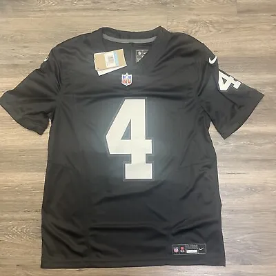 Nike Elite Derek Carr Raiders Authentic On Field Jersey Size M Blk Outline #4 • $49.99