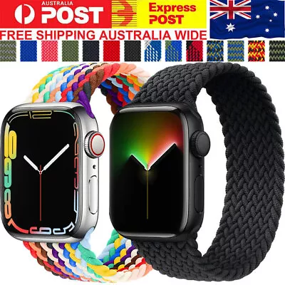 Braided Solo Loop Apple Watch Iwatch Band Series 8 7 6 5 38 40 41 42 44 45 49 Mm • $5.99