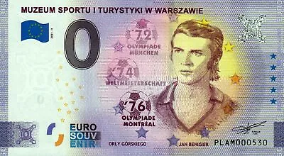 £6.04 • Buy Zero Euro Bill - 0 Euro - Poland - Muzeum Sportu I Turystyki W Warszawie 2021-3