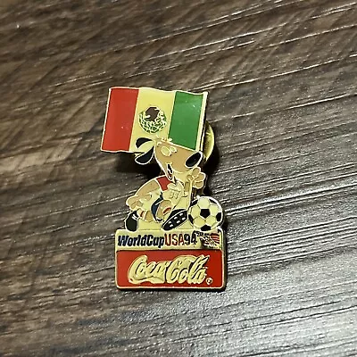 Vintage Fifa Usa World Cup Soccer 1994 Mascot & Coca-cola Mexico Pin • $8