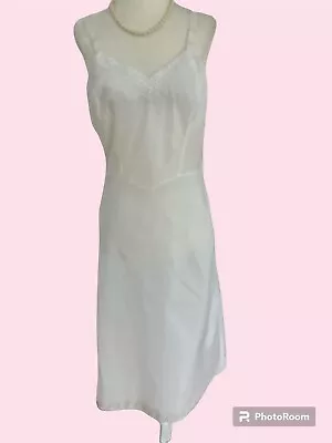 NWOT Vintage 60’s BARBIZON Ariel Tafredda Side Zip Full Slip 12 Miss! 34-28-38 • $19.95