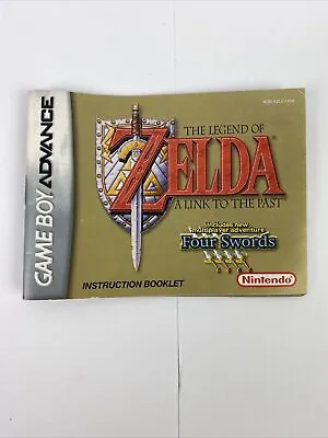 Legend Of Zelda: A Link To The Past Four Swords Manual Game Boy Advance No Game • $18.95