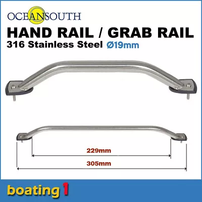 316 STAINLESS STEEL 229mm SS MARINE HAND/GRAB RAIL - Boat/Yacht Handrail 19 Dia • $15