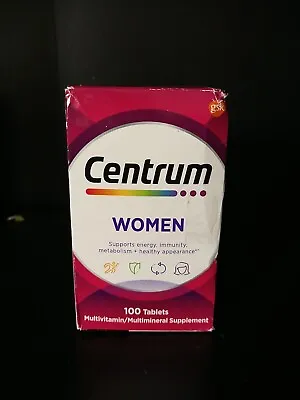 Centrum Women Daily Multivitamin/Multimineral Supplement 100 Tablets Exp01/2025+ • $9.90