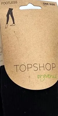 £14 • Buy TopShop Organic Cotton Footless Tights Khaki, Black One Size