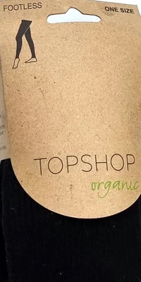 £14 • Buy TopShop Organic Cotton Footless Tights Khaki, Black One Size