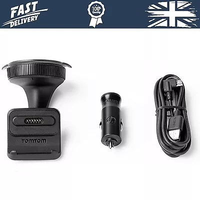 TomTom Sat Nav Windscreen Mount Click-and-Drive Plus Car Charger And USB Cable 1 • $91.79