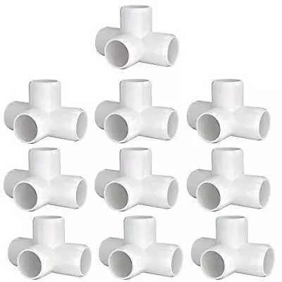 1/2  PVC Fittings 4 Way (10-Pack) PVC Elbow 1/2 Inch UV-Resistant PVC Pipe ... • $23.54