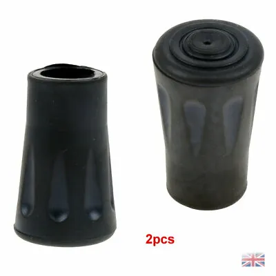 2Pcs Anti Slip Rubber Tip For Hiking Trekking Pole Cane Walking Stick Crutches • £4.80