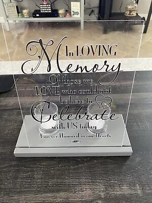 Memorial Table Sign For Wedding  Memorial 2 Candles. Sentimental Reception • $12