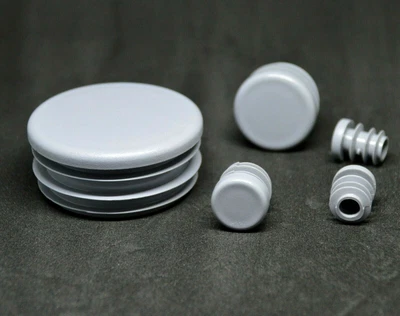 £2.61 • Buy Round Blanking End Caps Plastic Plug Steel Alluminium Tube Inserts  / Grey
