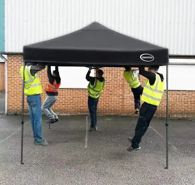 MAXIMUS® HEAVY DUTY POP UP GAZEBO 3mx3m COMMERCIAL MARKET STALL & 4 WEIGHT BAGS • £179.99