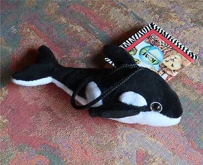 Killer Whale / Orca Plush Toy - 6 Inches - K&M International 1994 Clean / Tag • $1.95