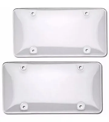 $9.95 • Buy License Plate Cover Traffic Heavy Duty Clear Bubble Design Unbreakable Quality