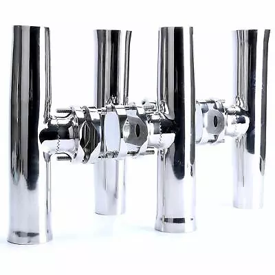 4Pcs Fishing Rod Holder Stainless Tournament Style Clamp On Rod Holder 1-1/4 -2  • $81.69