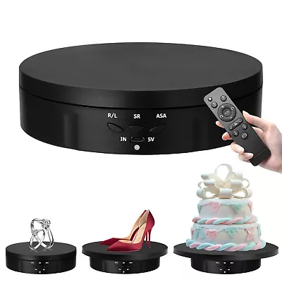 360° Top Battery Rotating Display Stand Electric Turntable Jewelry Show Holder • £32.66