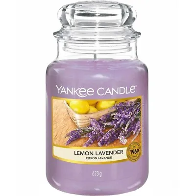 Yankee Candle Scented Candle | Lemon Lavender Large Jar Candle 150 Hours 623g • £23.50