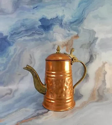 Vintage Hammered Copper And Brass Small Tea Pot/Tea Pot • $19.99