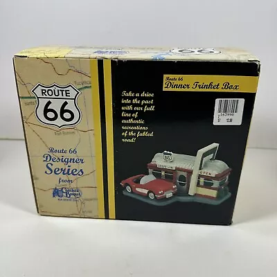 Route 66 Drive-In Dinner With Red Convertible Trinket Box Designer Series • £19.29