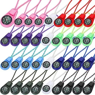 18 Piece Multi-Color Mini Survival Compass Outdoor Camping Hiking Pocket Compass • $7.49