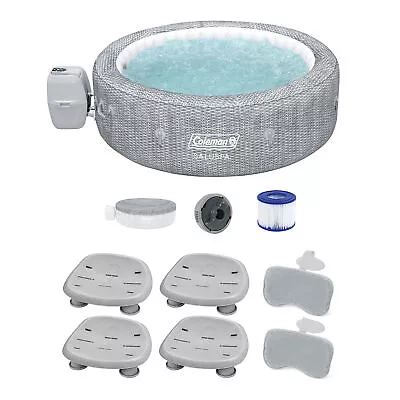 Coleman Saluspa Sicily AirJet Hot Tub & 4 Saluspa Pool/Spa Seat & 2 Pillows • $878.99