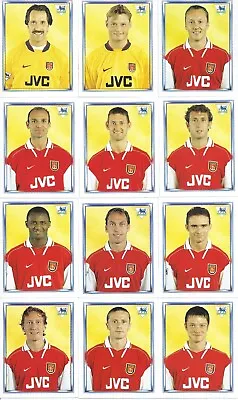 Merlin Premier League 97/98 Stickers - Arsenal Team • £1