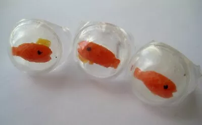 VINTAGE Plastic Gumball Prize FISH BOWL Premium Toy Ring LOT • $12.50