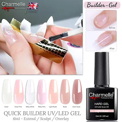 LIQUID HARD GEL BUILDER UV LED Nail Extension In A Bottle Clear Cover Sculpture • £1.69