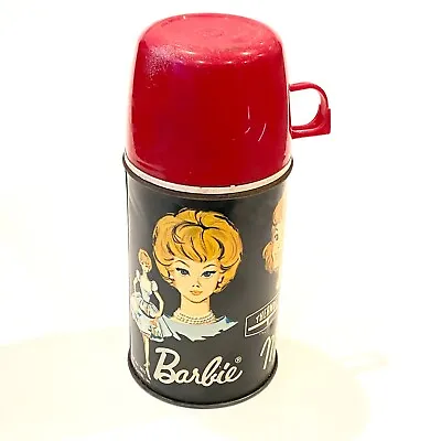 1965 Barbie Midge Skipper Lunchbox Thermos Only Mattel Doll Girl's Toy Vintage • $45