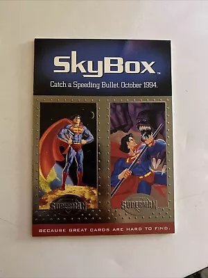 1994 Skybox Superman Man Of Steel Platinum Series 5x7 Promo Card Sheet | Combine • $15