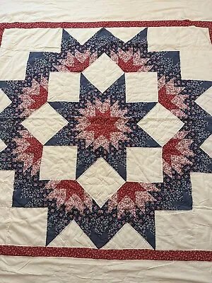 $99.99 • Buy Vintage Lone Star Quilt Hand Sewn 80”x81”