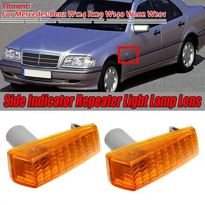 2x For Mercedes-Benz W124 R129 W140 W202 W201 Side Indicators Left Right • $11.94