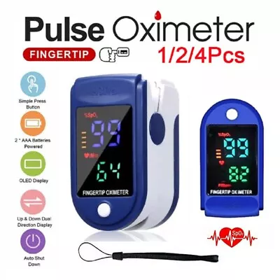 Professional Finger Pulse Oximeter Heart Rate Monitor Blood Oxygen Saturation • $10.99