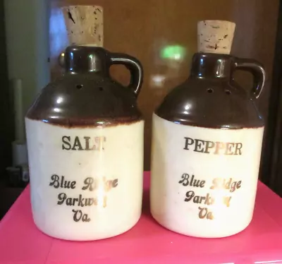 $8.99 • Buy VINTAGE 6  MOONSHINE/WHISKEY JUGS SALT & PEPPER SHAKERS  - Blue Ridge Parkway VA