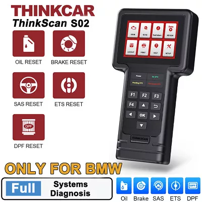 THINKSCAN S02 Auto OBD2 Scanner Car Diagnostic Tool ABS SRS Code Reader For BMW • $44.99