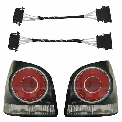 For VW Polo 9N 2001- Rear Lights Set + Adapter Black Smoke Facelift 9N3 2005- • $383.33