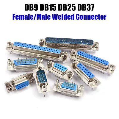 DB9 DB15 DB25 DB37 Straight Plug Male / Female Socket D-sub PCB Welded Connector • $66.59