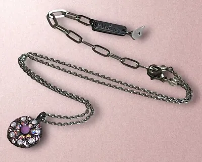 Mariana Jewelry Necklace Guardian Angel Cherub Pink AB Crystal Silver Tone • $39.99