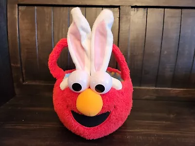 2010 Vintage Sesame Street Elmo Plush Face W/ Easter Bunny Ears Candy Basket  • $20