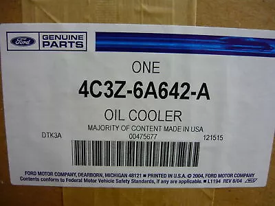 98-07  F-350 E-Series 5.4 & 6.8 Engine Oil Cooler 4C3Z6A642A • $123.25