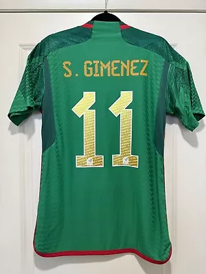 Santi Gimenez 11 Mens M Adidas Authentic Mexico Gold Cup Winners Special Jersey • $159