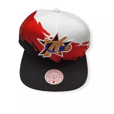 Mitchell & Ness Philadelphia 76ers Paintbrush Adjustable Snapback Hat Cap • $38.99