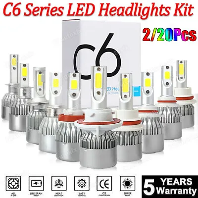 LED H1/H3/H4/9005/9006/H11/H13/9007/9004/5202 Headlight Bulbs 6000K Hi/Low Beam • $7.39