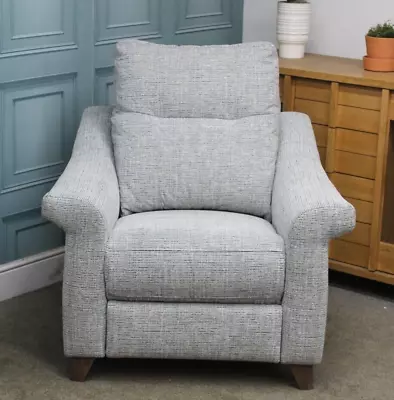 G Plan Riley Static Armchair In Morsea Grey Fabric. Rrp £879. • £399