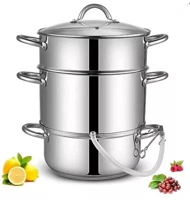 Mr Rudolf Steam Juicer For Canning-5 Quart Stainless Steel Fruit Vegetables S... • $99.95