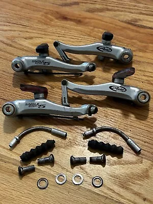 Avid Single Digit 5 MTB Brake Caliper Set Vintage V-brake Silver Pair Complete • $38.50