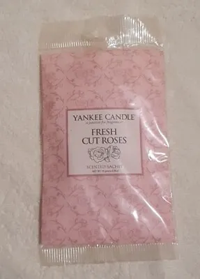 YANKEE CANDLE Drawer & Wardrobe Scented Sachet FRESH CUT ROSES New & Sealed • £3.99