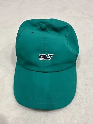 Vineyard Vines Hat Cap Strap Back Green White Whale Lightweight Preppy Mens • $13.99