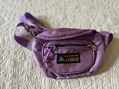 Everest Original Vintage Top Sports Nylon Fanny Pack Travel Waist Pack Purple • $9