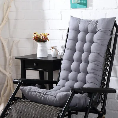 110cm Garden Rocking Deck Home Thick Chair Sun Seat Pad Chair High Back Cushions • £10.95